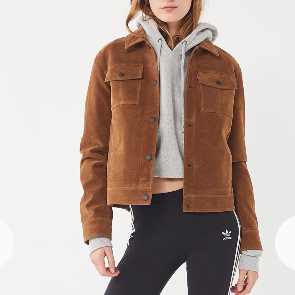 Levi’s faux suede trucker jacket M